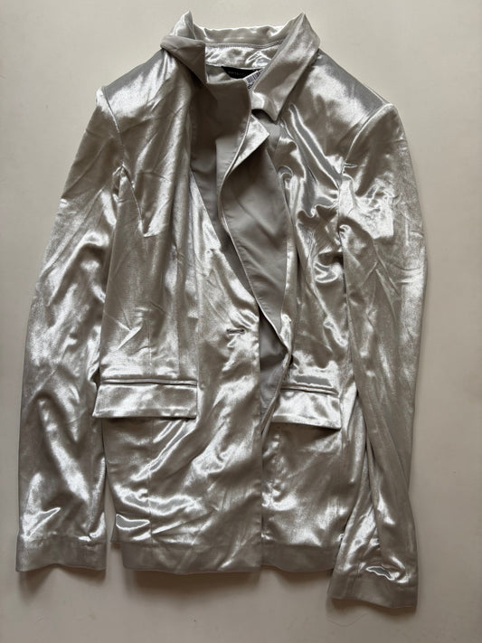 Blazer By White House Black Market In Silver, Size: Xs