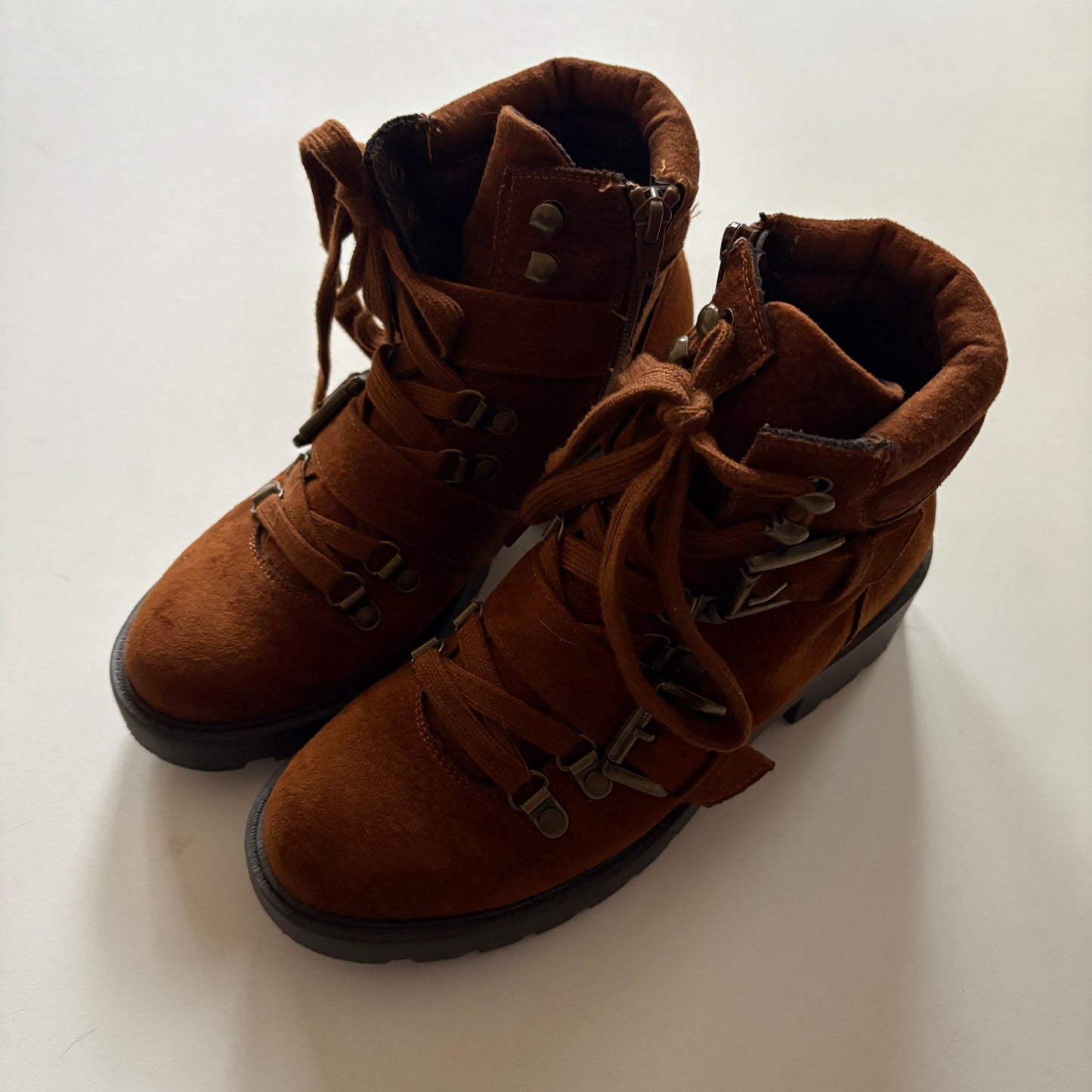 Boots Combat By White Mountain In Brown, Size: 6.5