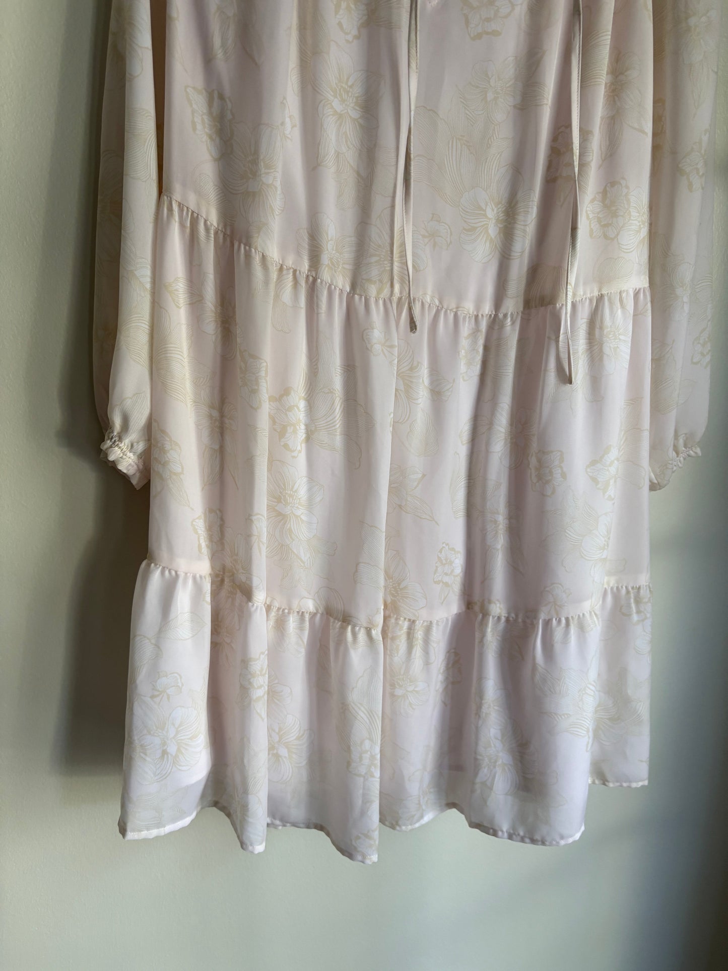 Dress Casual Midi By Kaari Blue In Cream, Size: Xl