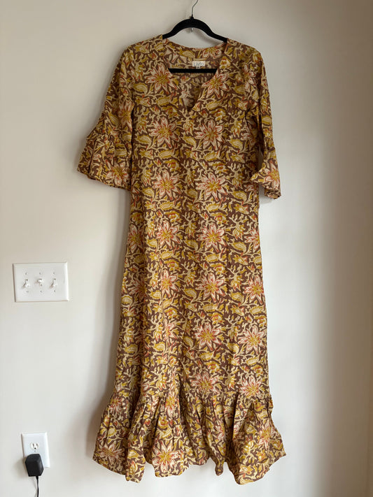 Dress Casual Maxi By Livro In Floral Print, Size: Xs