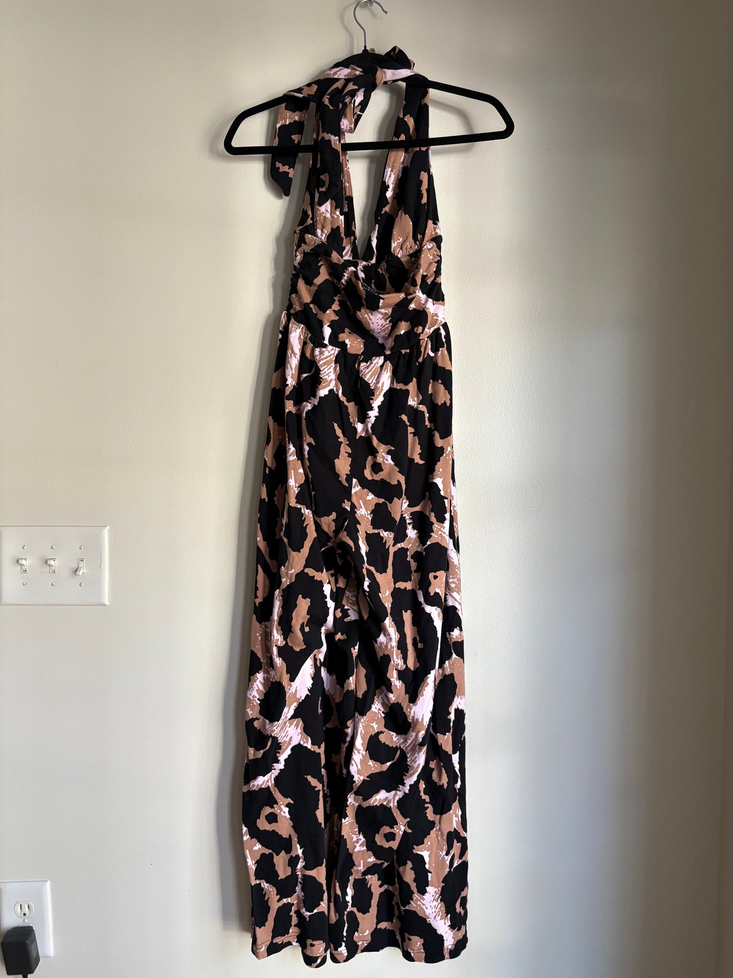 Jumpsuit Designer By Diane Von Furstenberg In Animal Print, Size: M