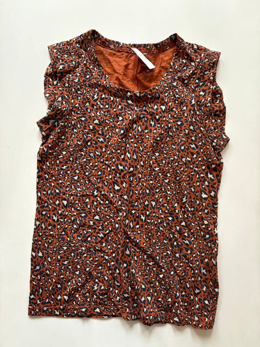 Top Short Sleeve By Banana Republic In Animal Print, Size: Xs