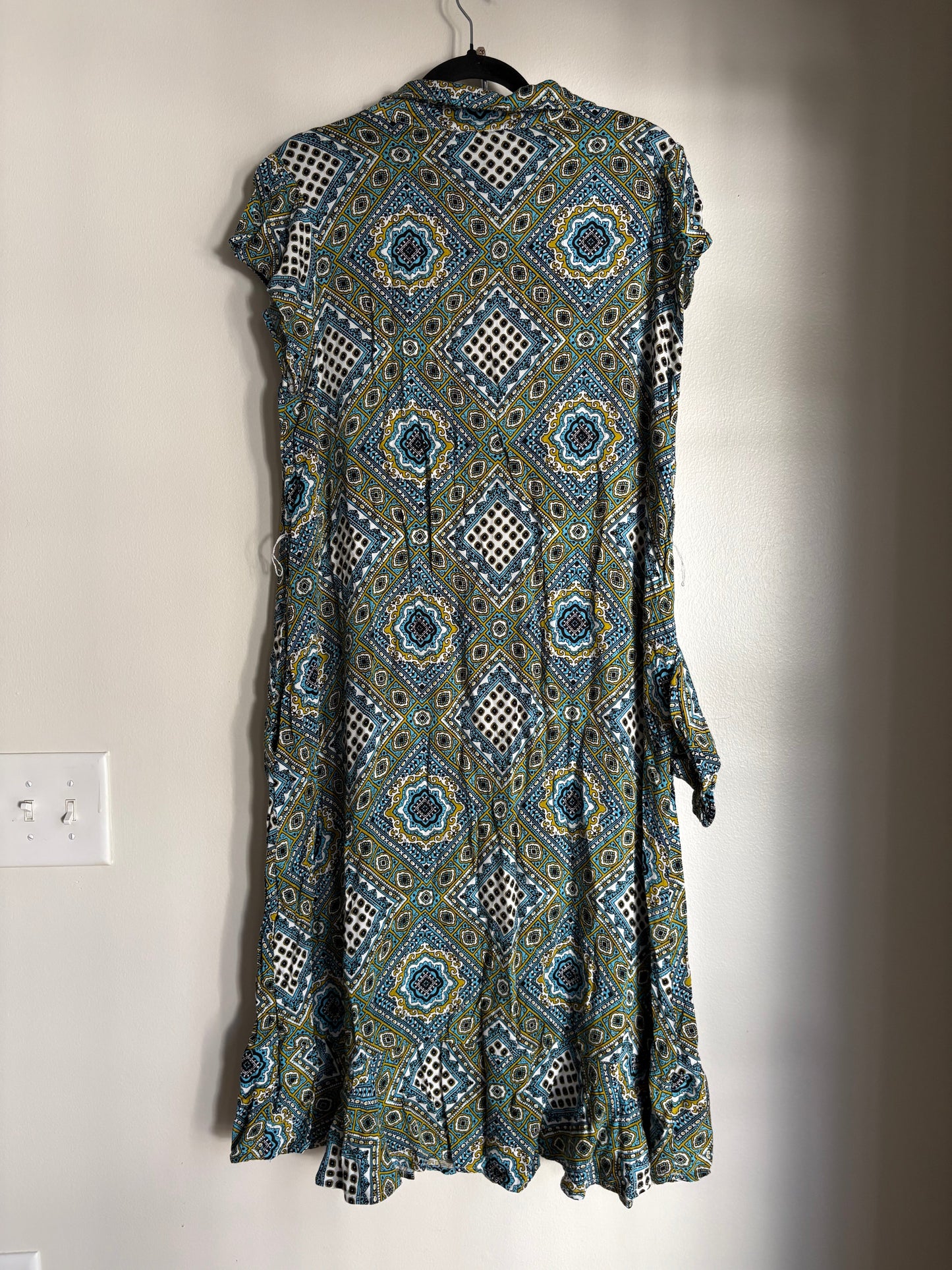 Dress Work By Cato In Blue & Yellow, Size: 1x