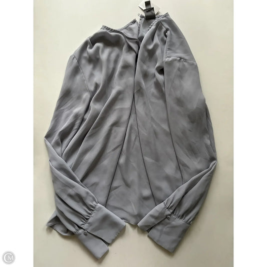 Blouse Long Sleeve By Worthington In Grey, Size: 2x