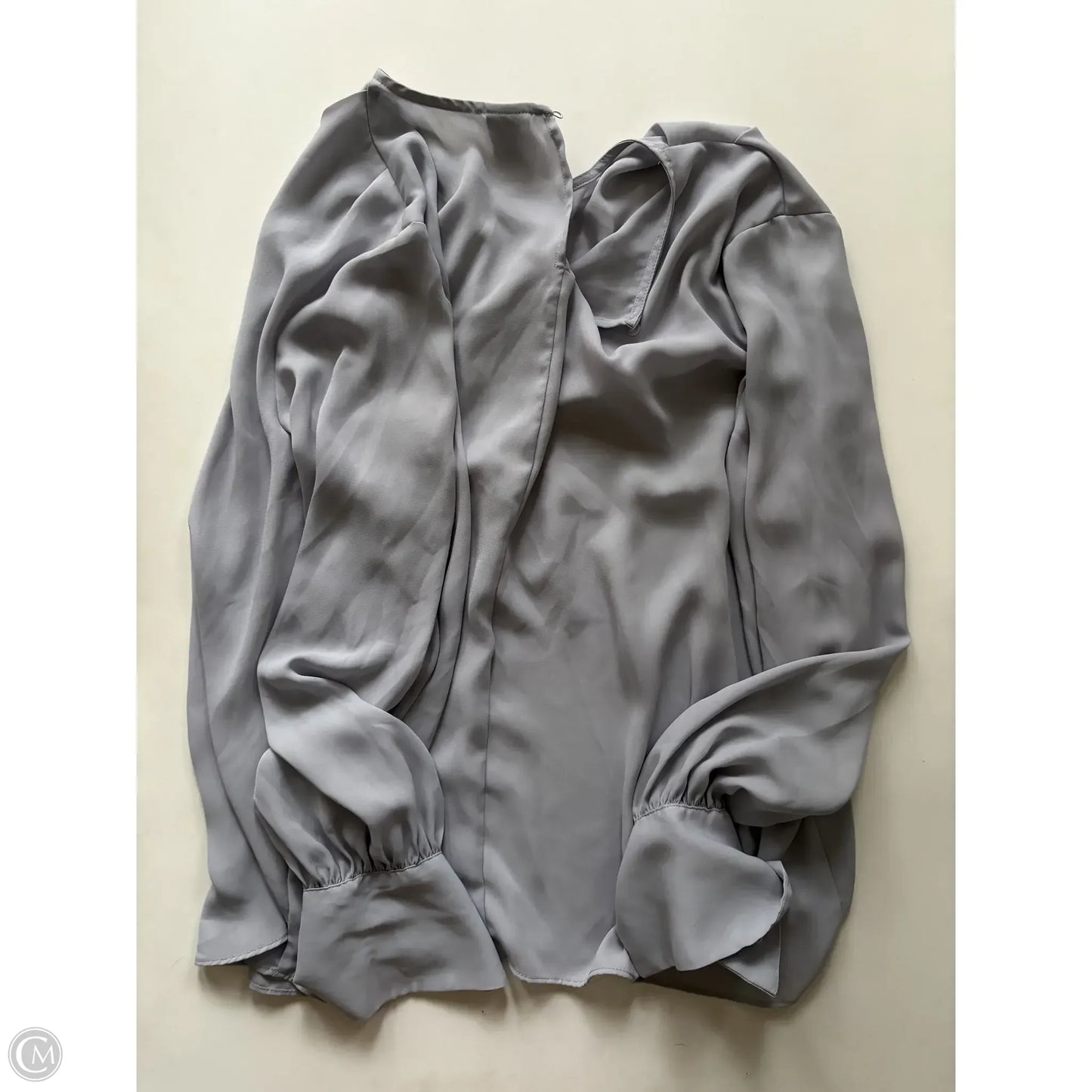 Blouse Long Sleeve By Worthington In Grey, Size: 2x