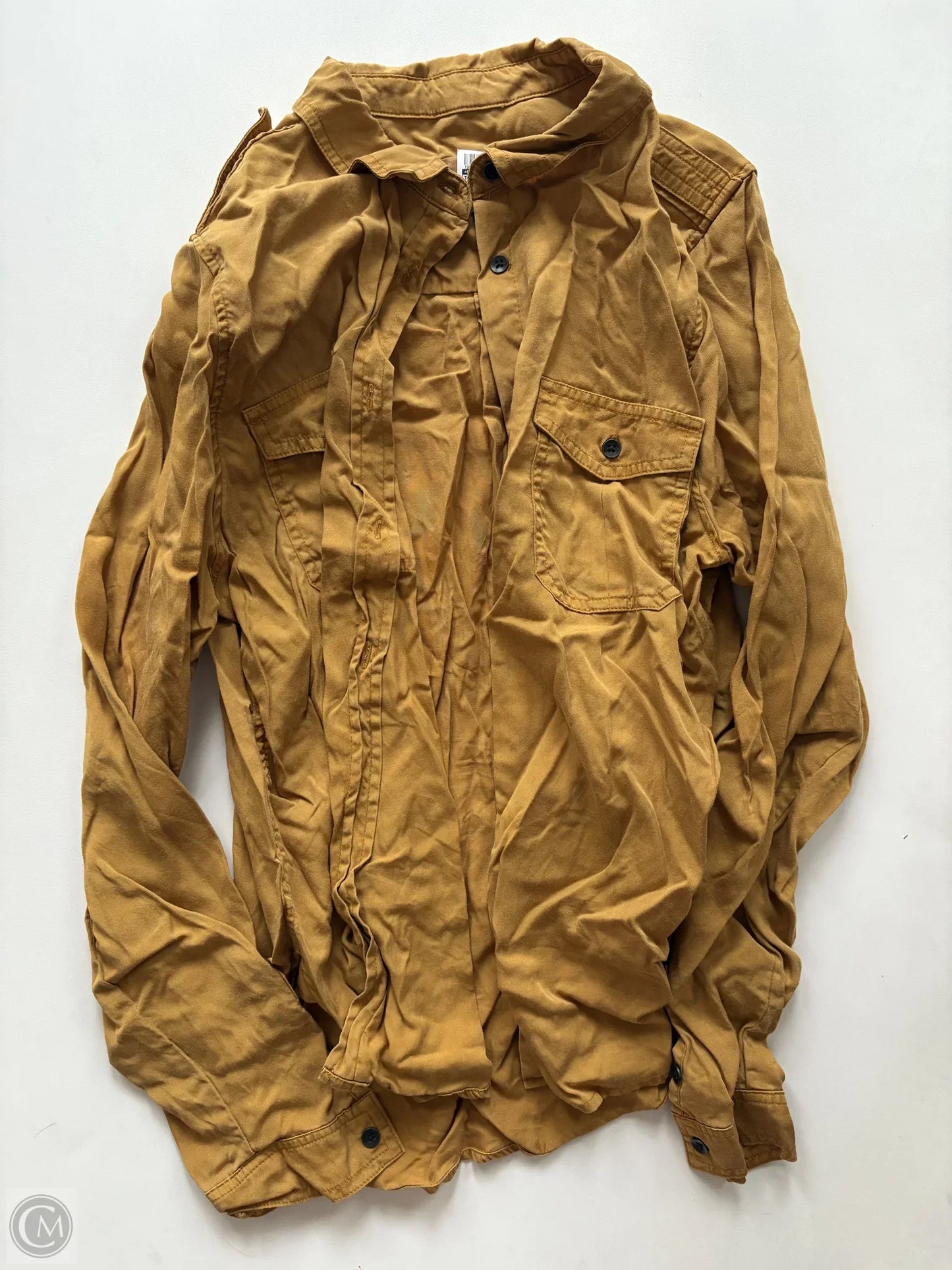 Top Long Sleeve By Universal Thread In Yellow, Size: M