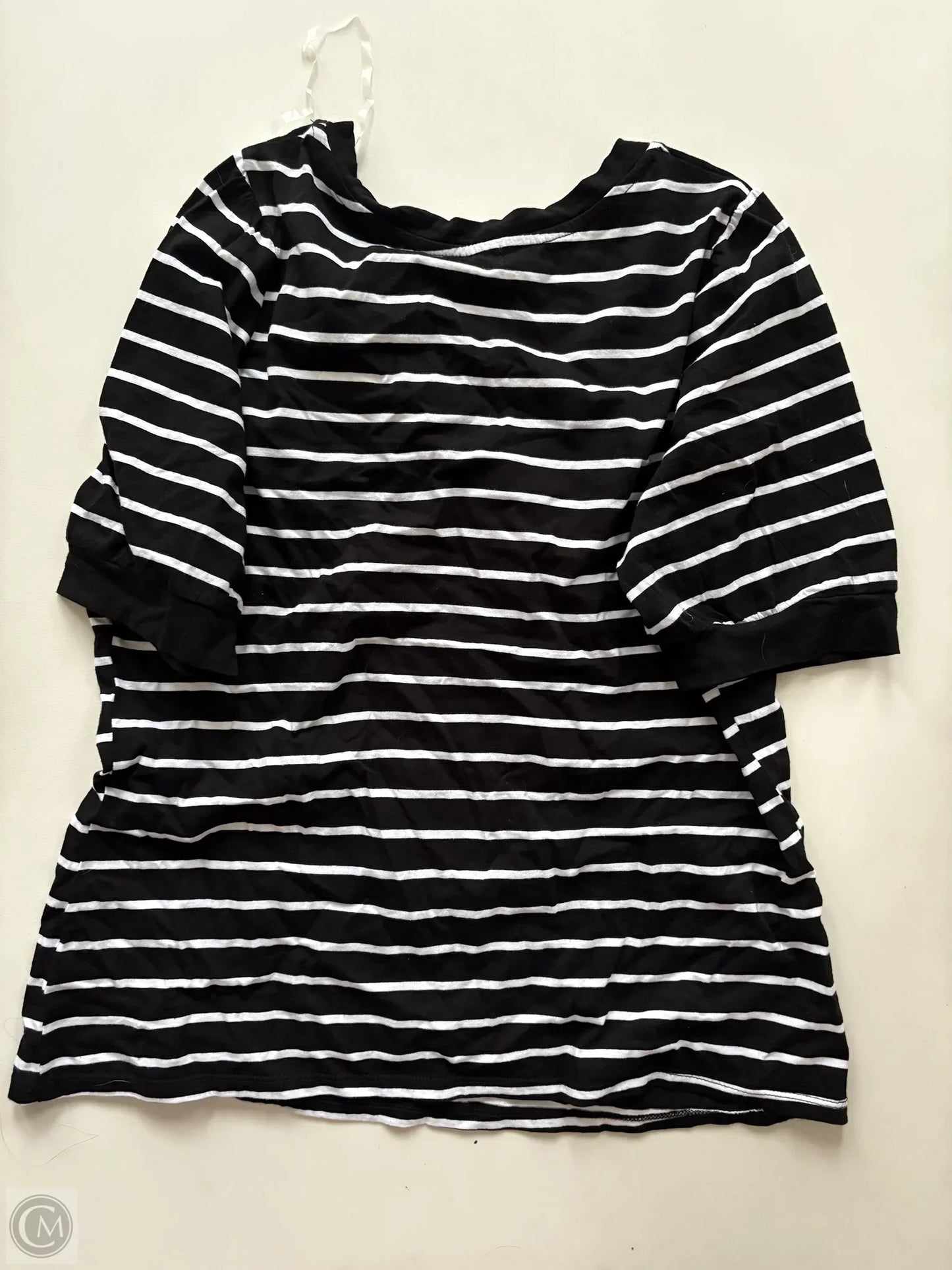 Top Short Sleeve By 89th And Madison In Striped Pattern, Size: L