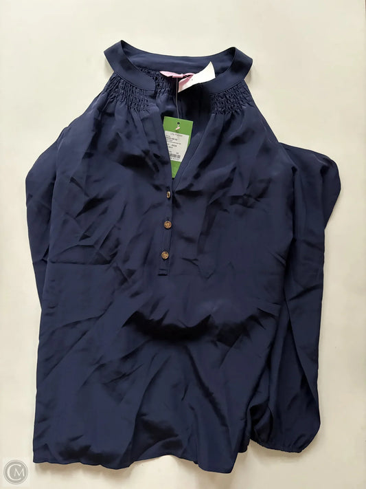 Blouse Long Sleeve By Lilly Pulitzer In Blue, Size: Xs