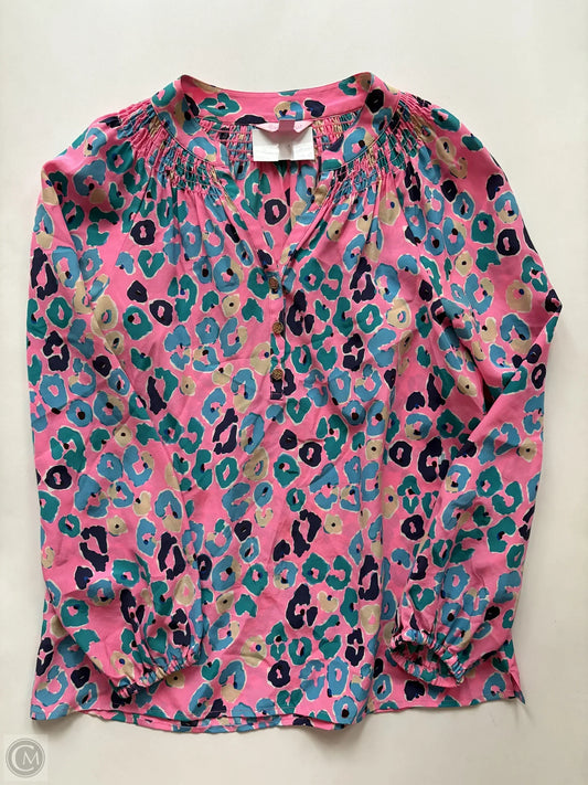 Blouse Long Sleeve By Lilly Pulitzer In Multi-colored, Size: Xs