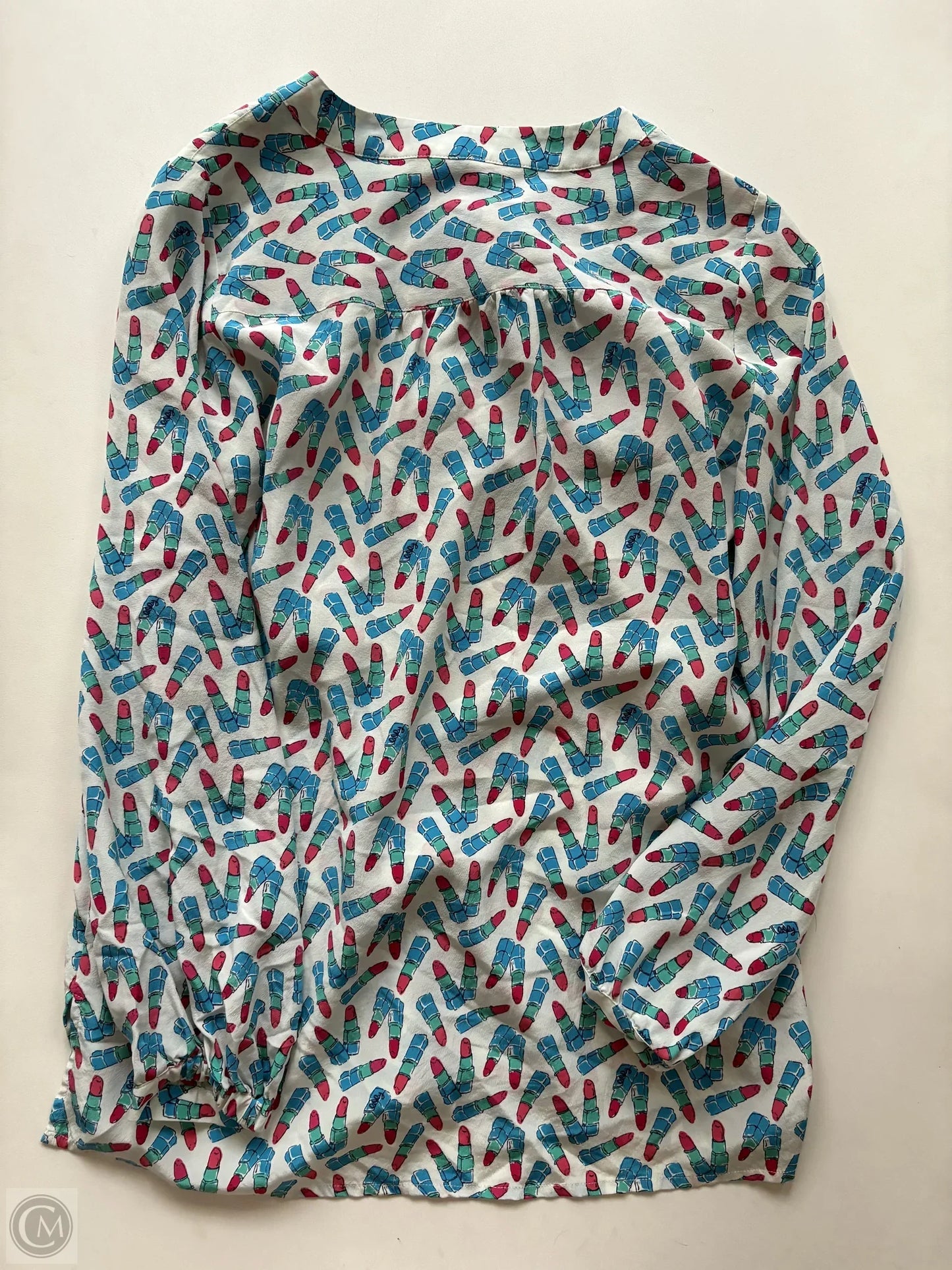 Blouse Long Sleeve By Lilly Pulitzer In Multi-colored, Size: S
