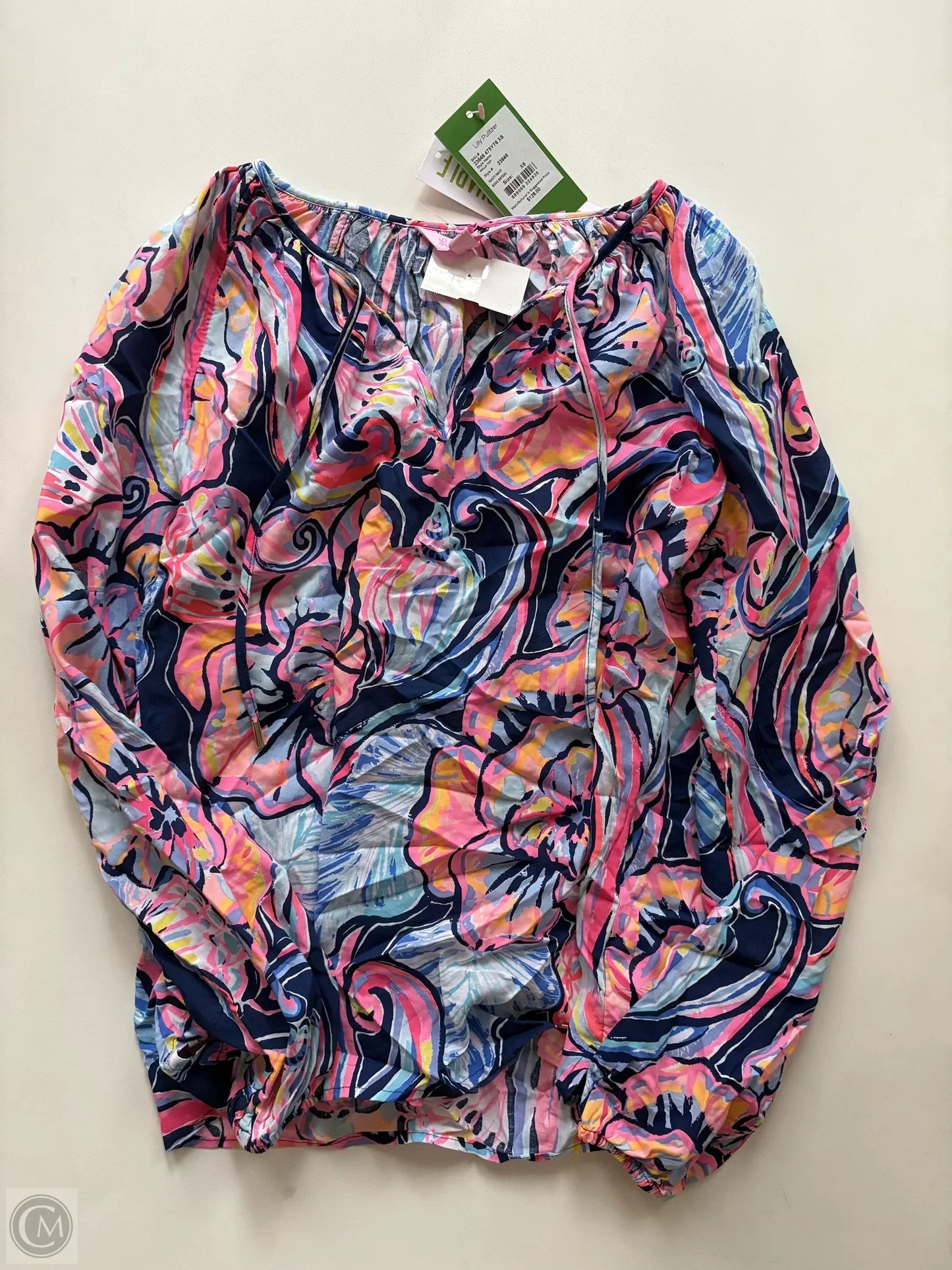 Blouse Long Sleeve By Lilly Pulitzer In Multi-colored, Size: Xs