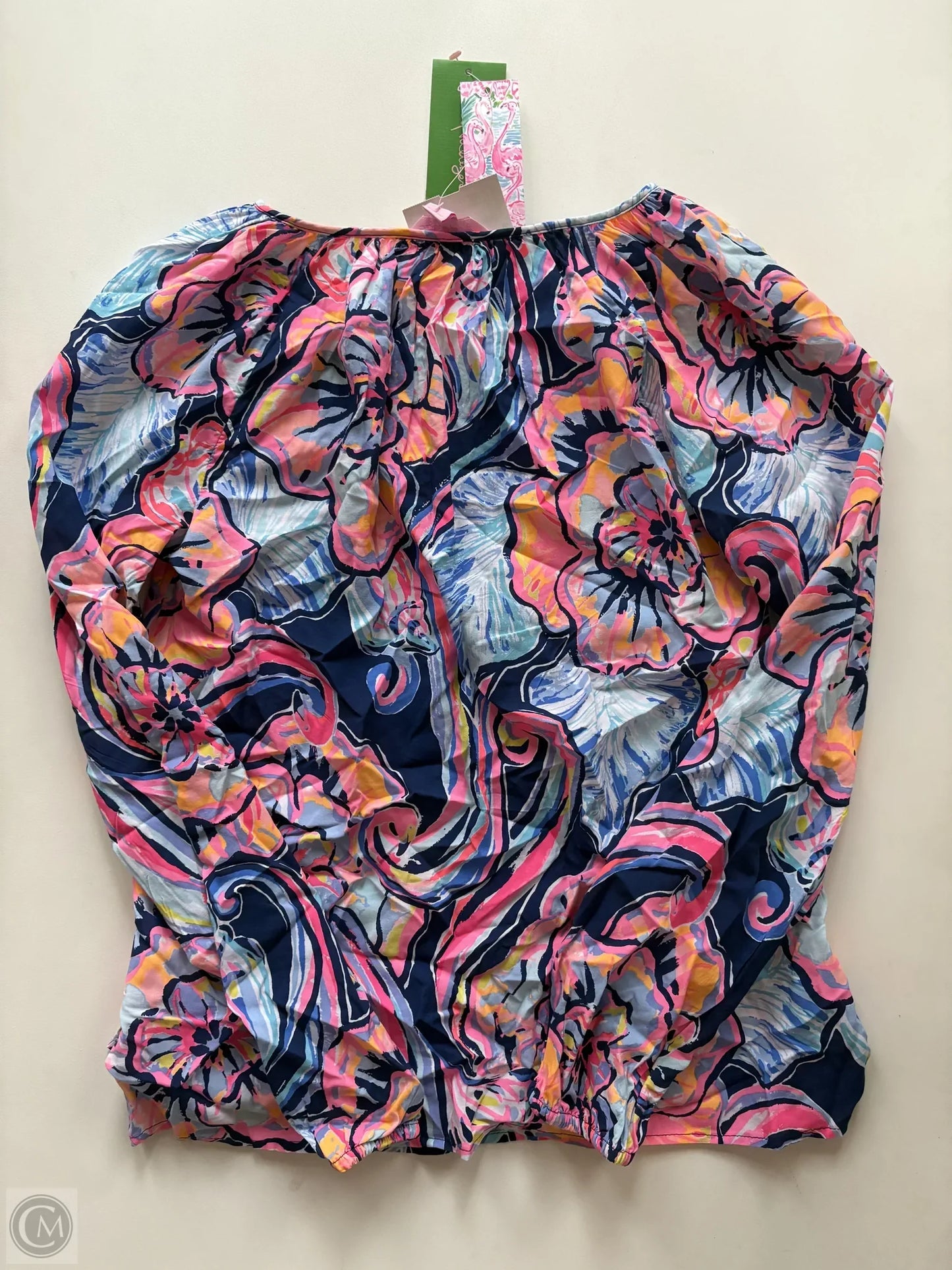 Blouse Long Sleeve By Lilly Pulitzer In Multi-colored, Size: Xs