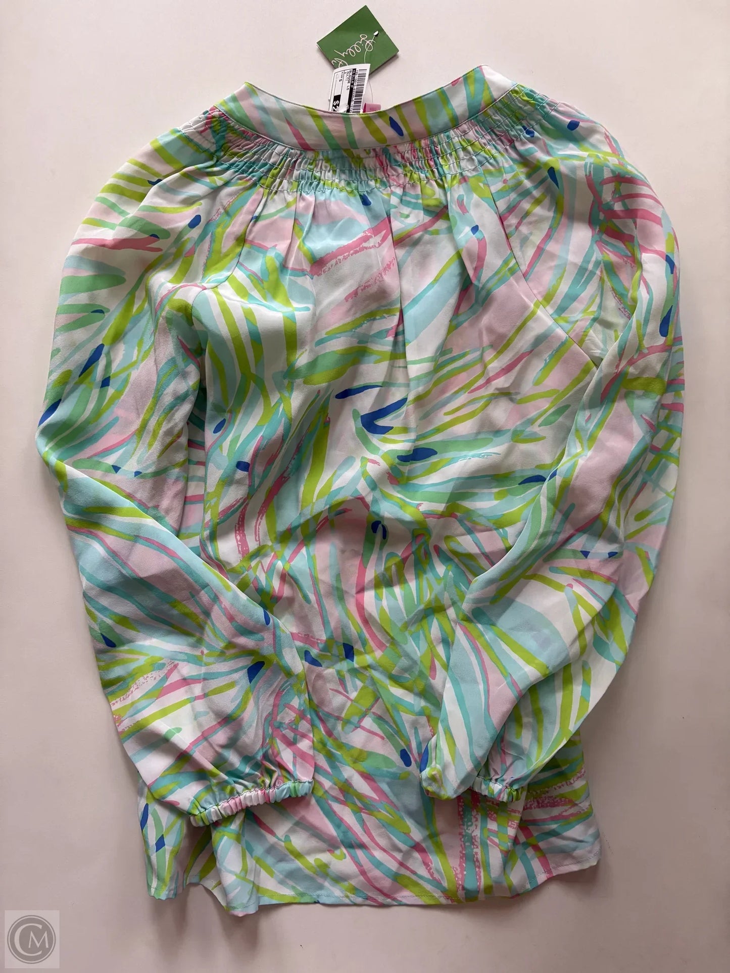 Blouse Long Sleeve By Lilly Pulitzer In Multi-colored, Size: S