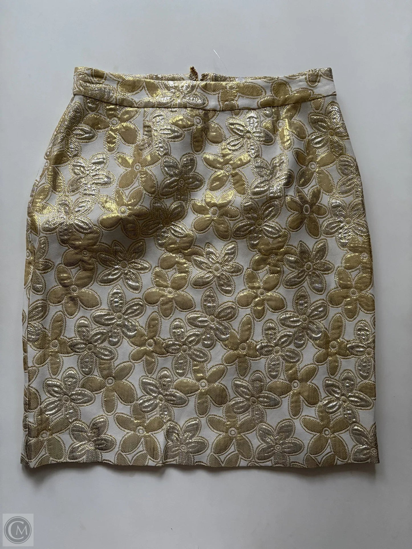 Skirt Designer By Kate Spade In Gold, Size: 4