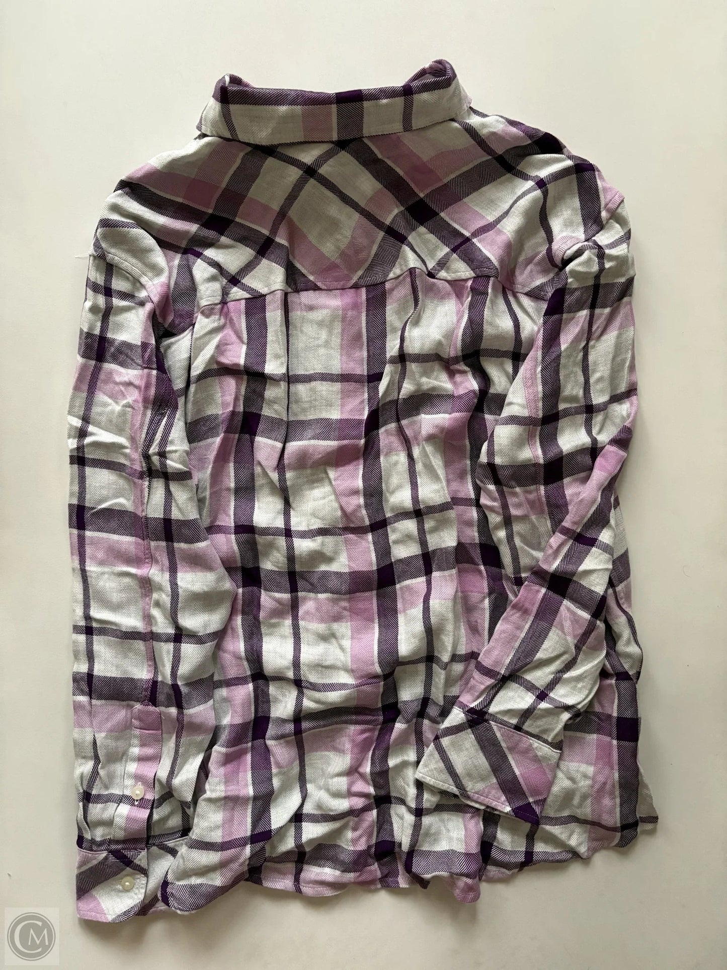 Top Long Sleeve By Vineyard Vines In Plaid Pattern, Size: Xs