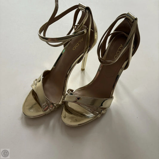 Shoes Heels Kitten By Aldo In Gold, Size: 6