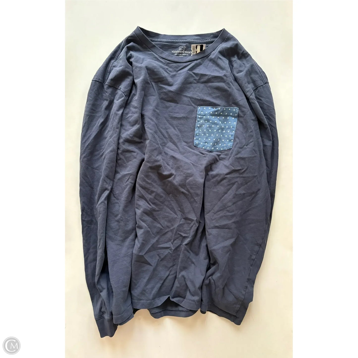 Top Long Sleeve By Vineyard Vines In Blue, Size: 2x