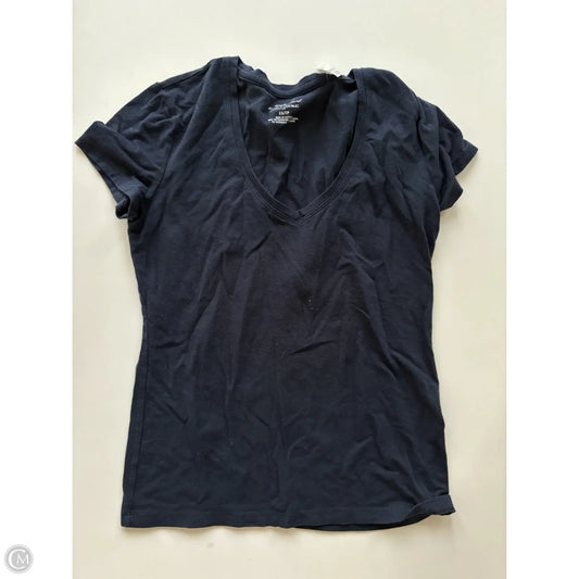 Top Short Sleeve By Banana Republic In Navy, Size: Xs