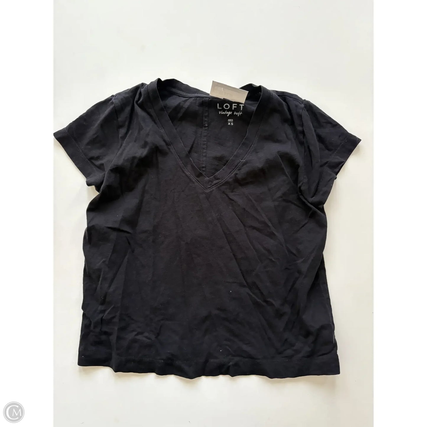 Top Short Sleeve By Loft In Black, Size: Xs