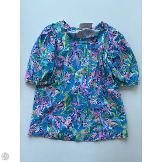 Top Short Sleeve Designer By Lilly Pulitzer In Multi-colored, Size: S