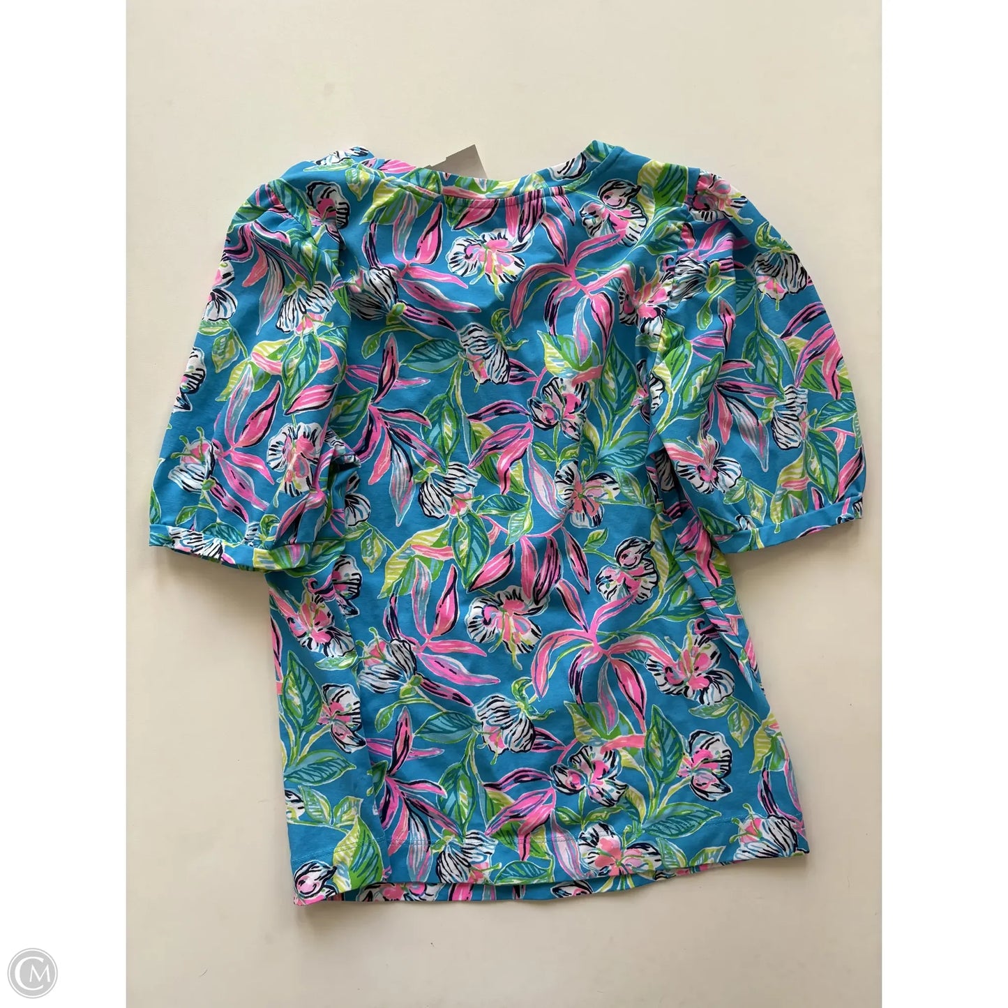 Top Short Sleeve Designer By Lilly Pulitzer In Multi-colored, Size: S