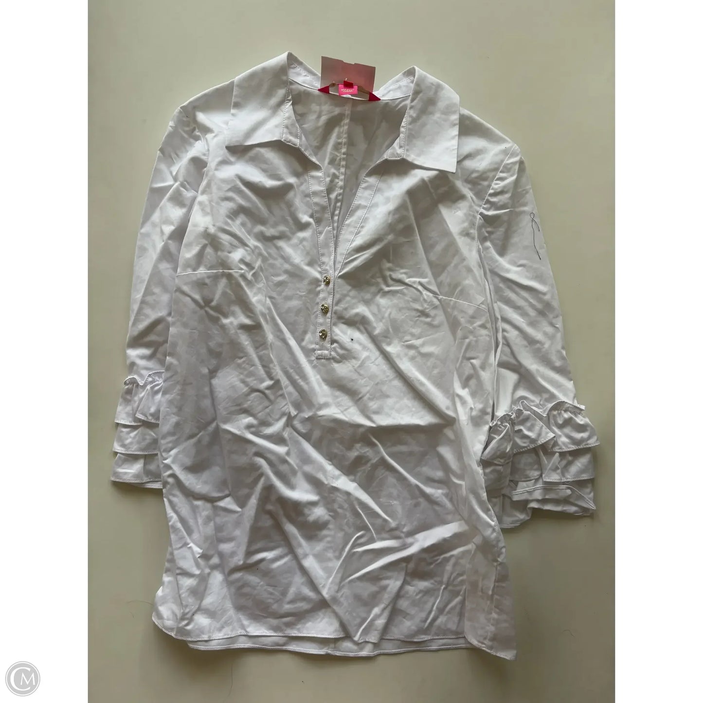 Top Long Sleeve Designer By Lilly Pulitzer In White, Size: Xs