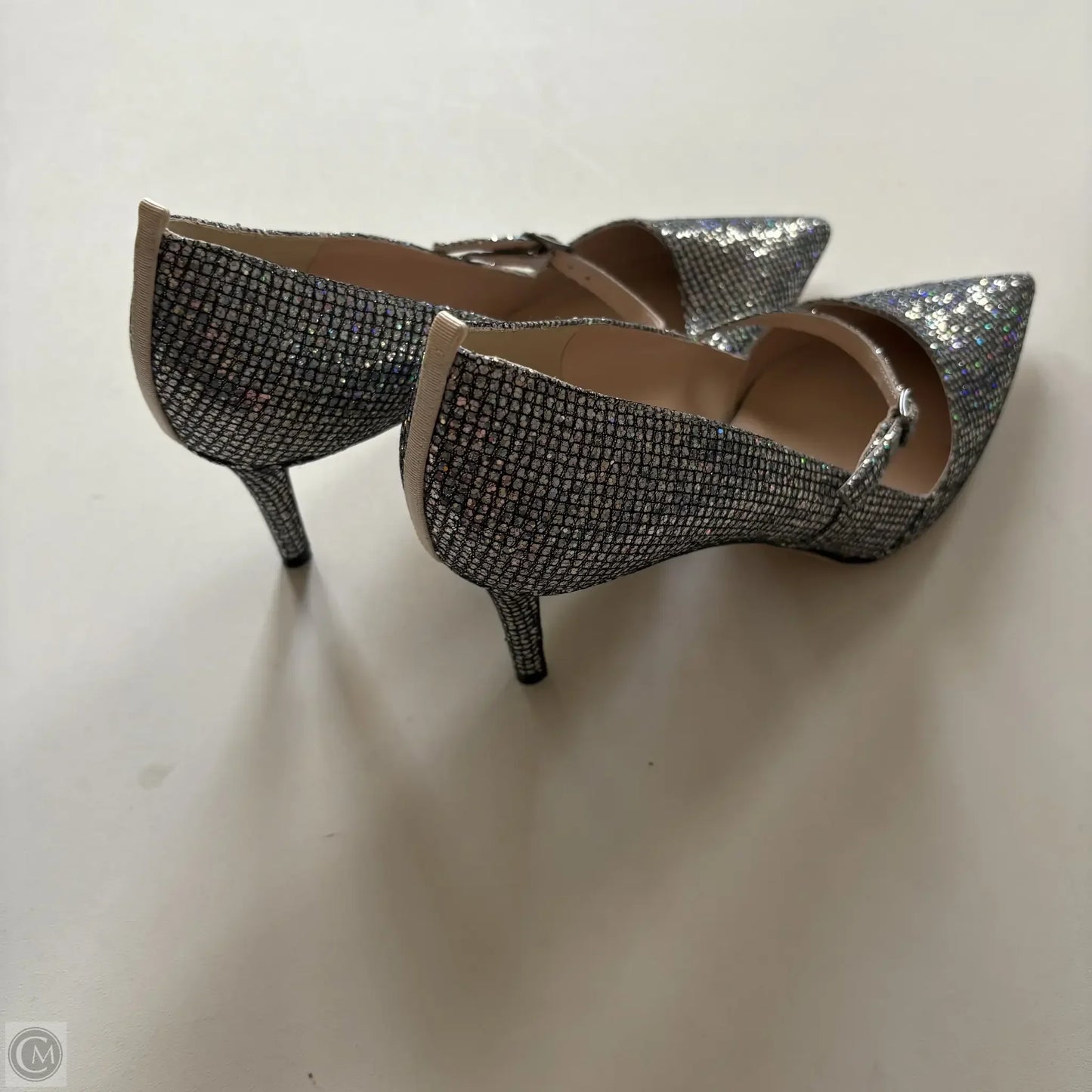 Shoes Heels Kitten By Cma In Silver, Size: 9