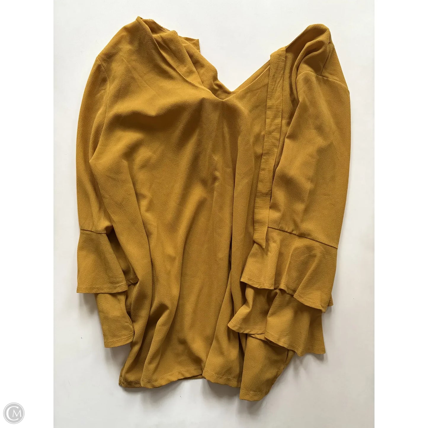 Blouse Long Sleeve By Jules & Leopold In Yellow, Size: L