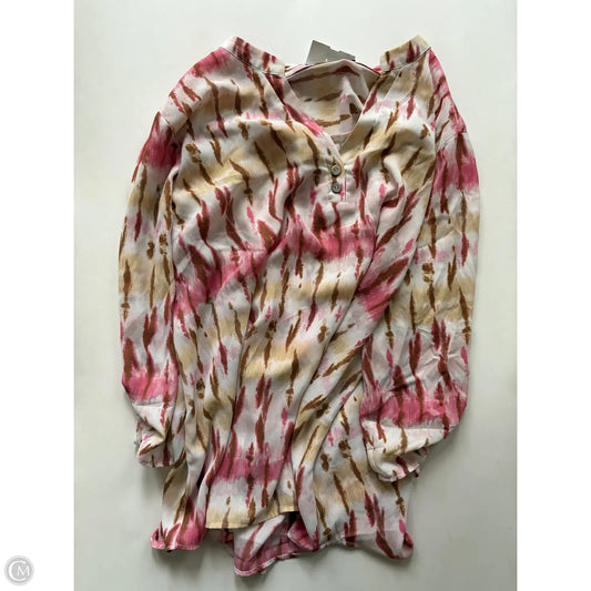 Blouse Long Sleeve By Cure In Multi-colored, Size: 2x