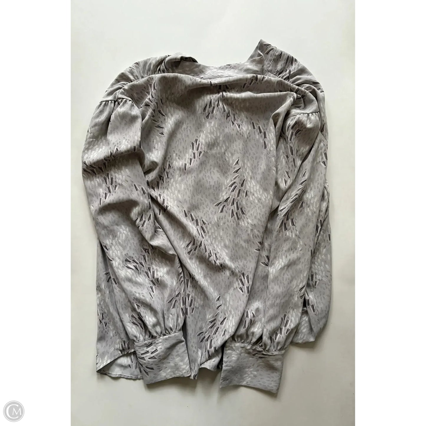 Blouse Long Sleeve By Limited In Grey, Size: 2x