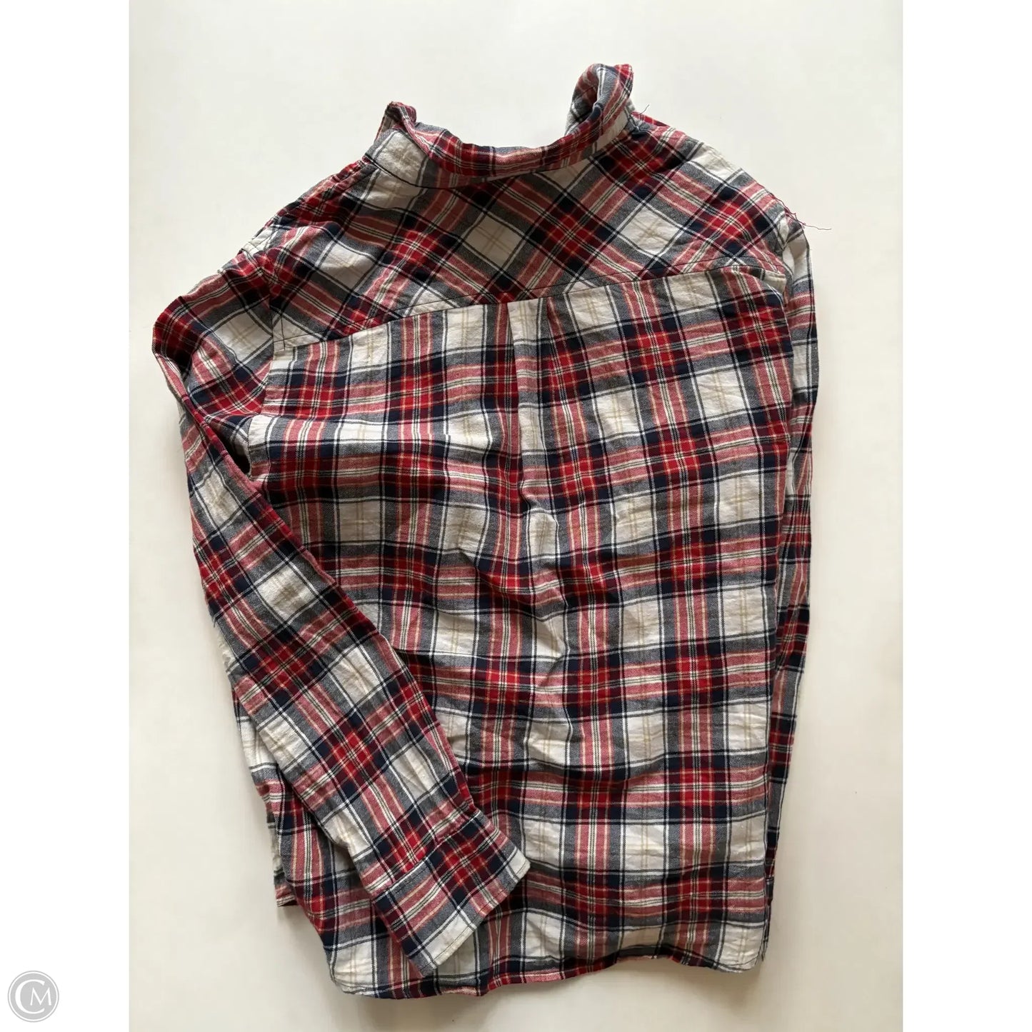 Top Long Sleeve By J. Crew In Plaid Pattern, Size: Lp