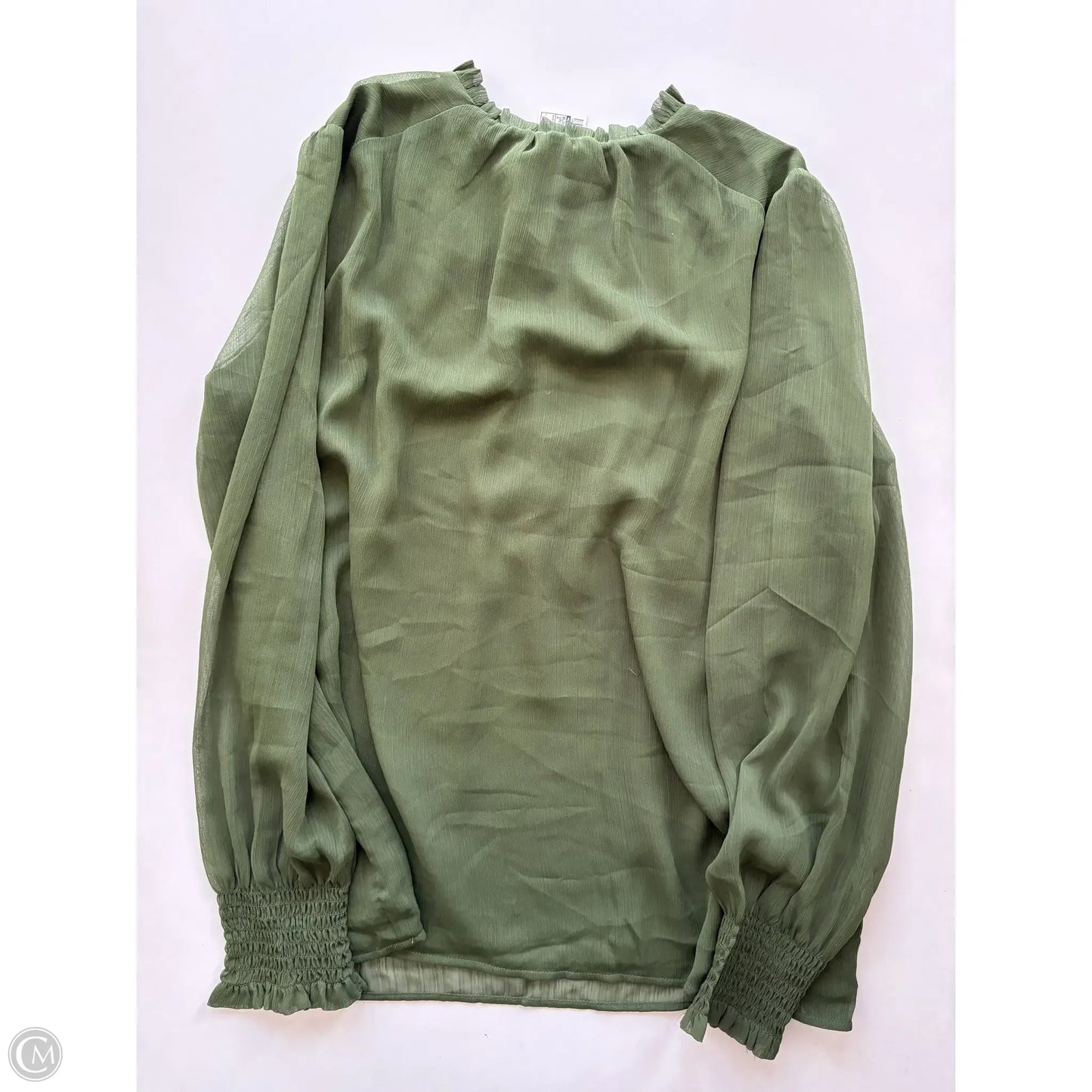 Blouse Long Sleeve By Loft In Green, Size: M