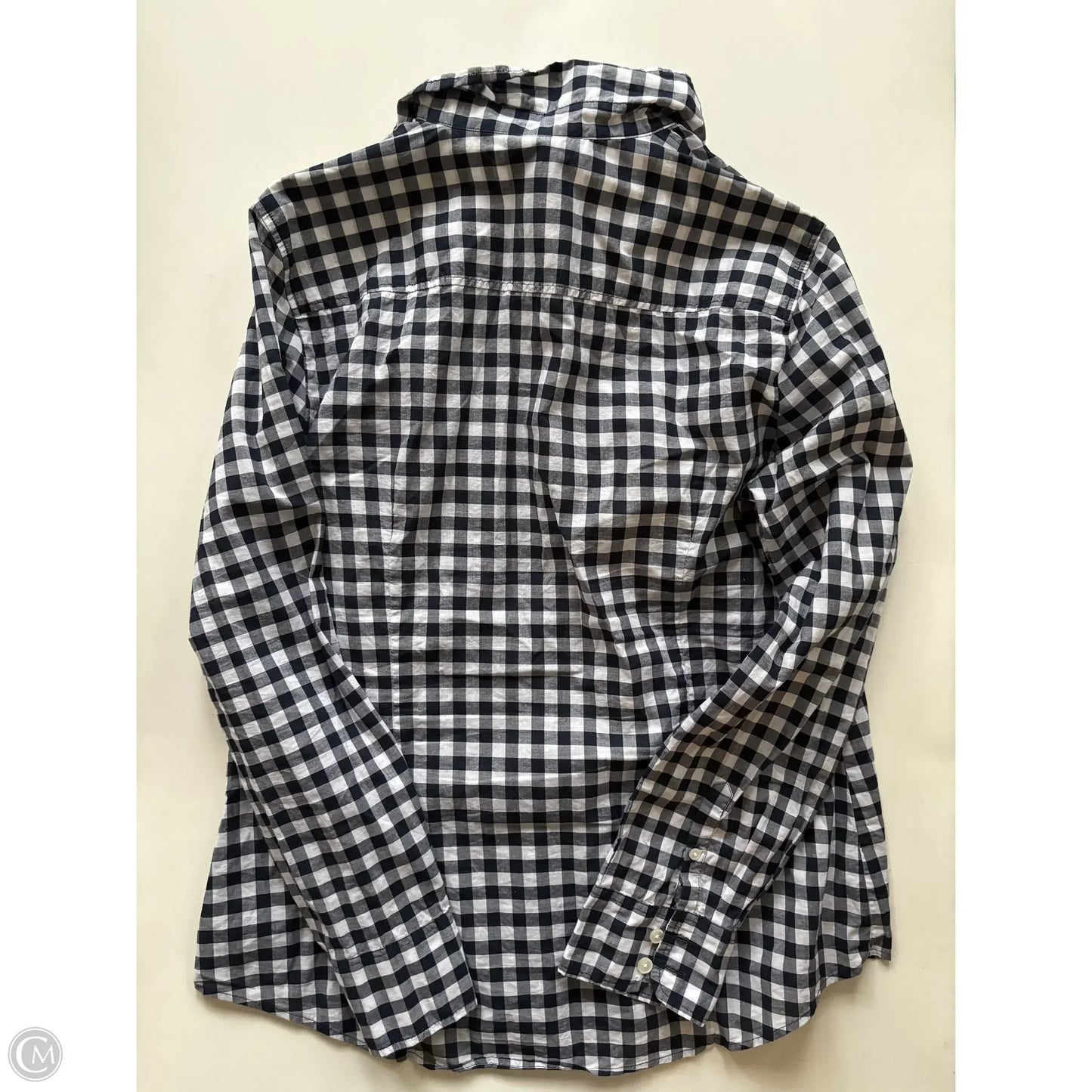 Top Long Sleeve By J. Crew In Checkered Pattern, Size: L