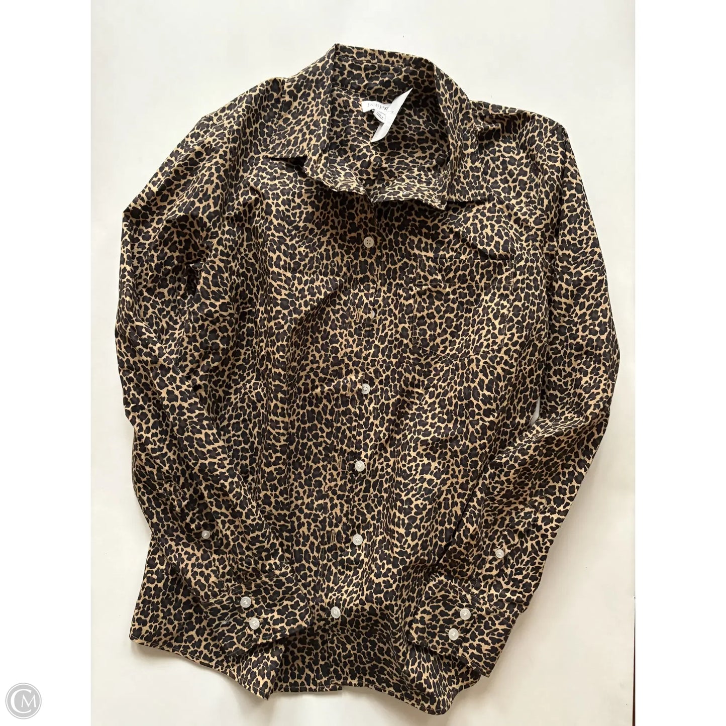 Top Long Sleeve By J. Crew In Animal Print, Size: M