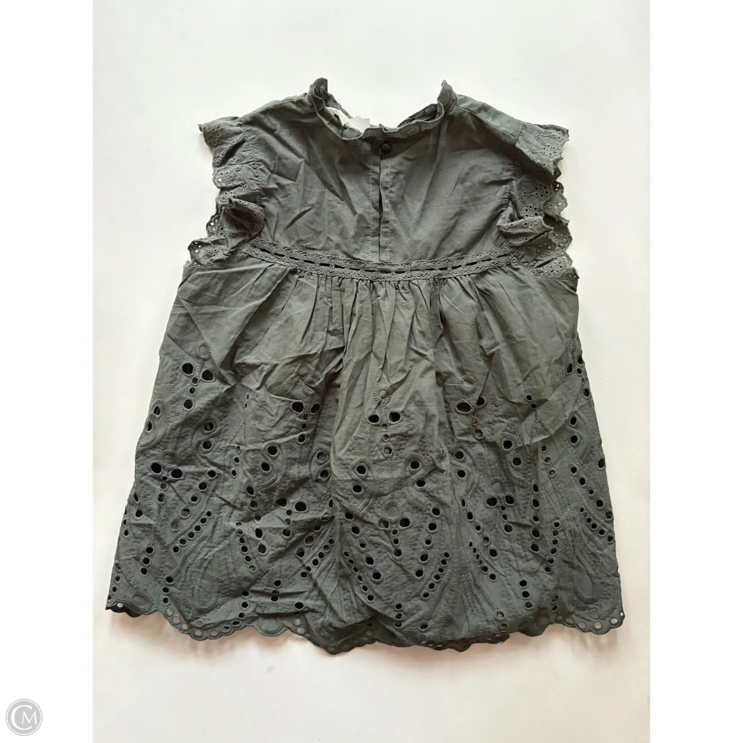 Top Sleeveless By Adiva In Green, Size: Xs