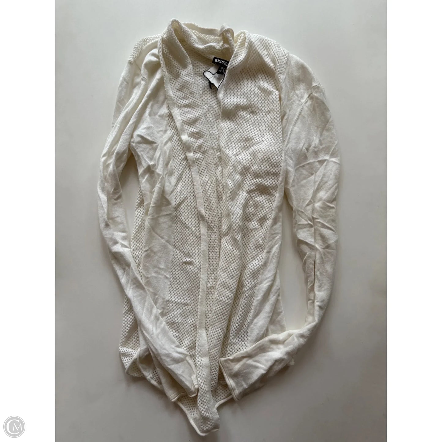 Sweater Cardigan By Express In Cream, Size: S