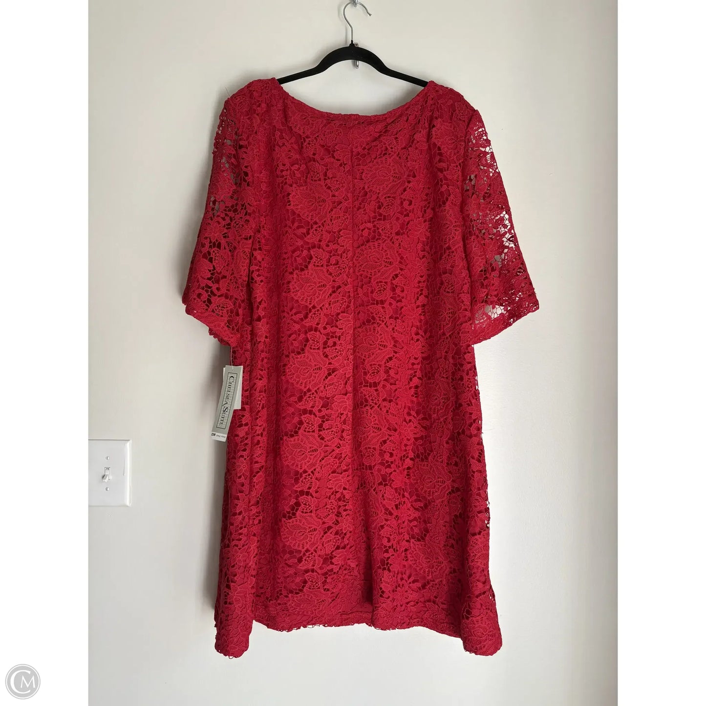 Dress Party Midi By Chelsea Suite In Red, Size: 3x