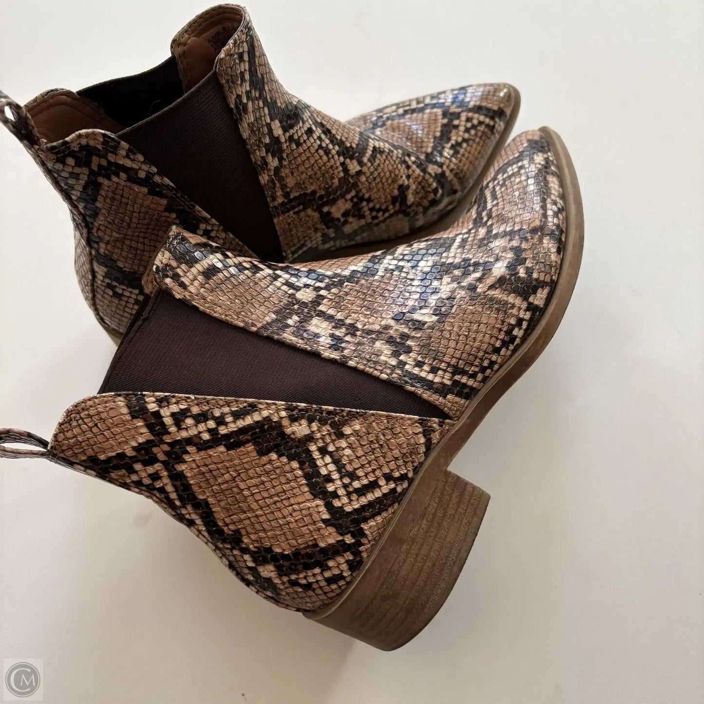 Boots Ankle Flats By Steve Madden In Animal Print, Size: 6.5