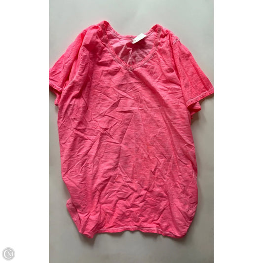 Top Short Sleeve By Lane Bryant In Pink, Size: 3x