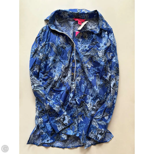 Top Long Sleeve Designer By Lilly Pulitzer In Blue, Size: Xs