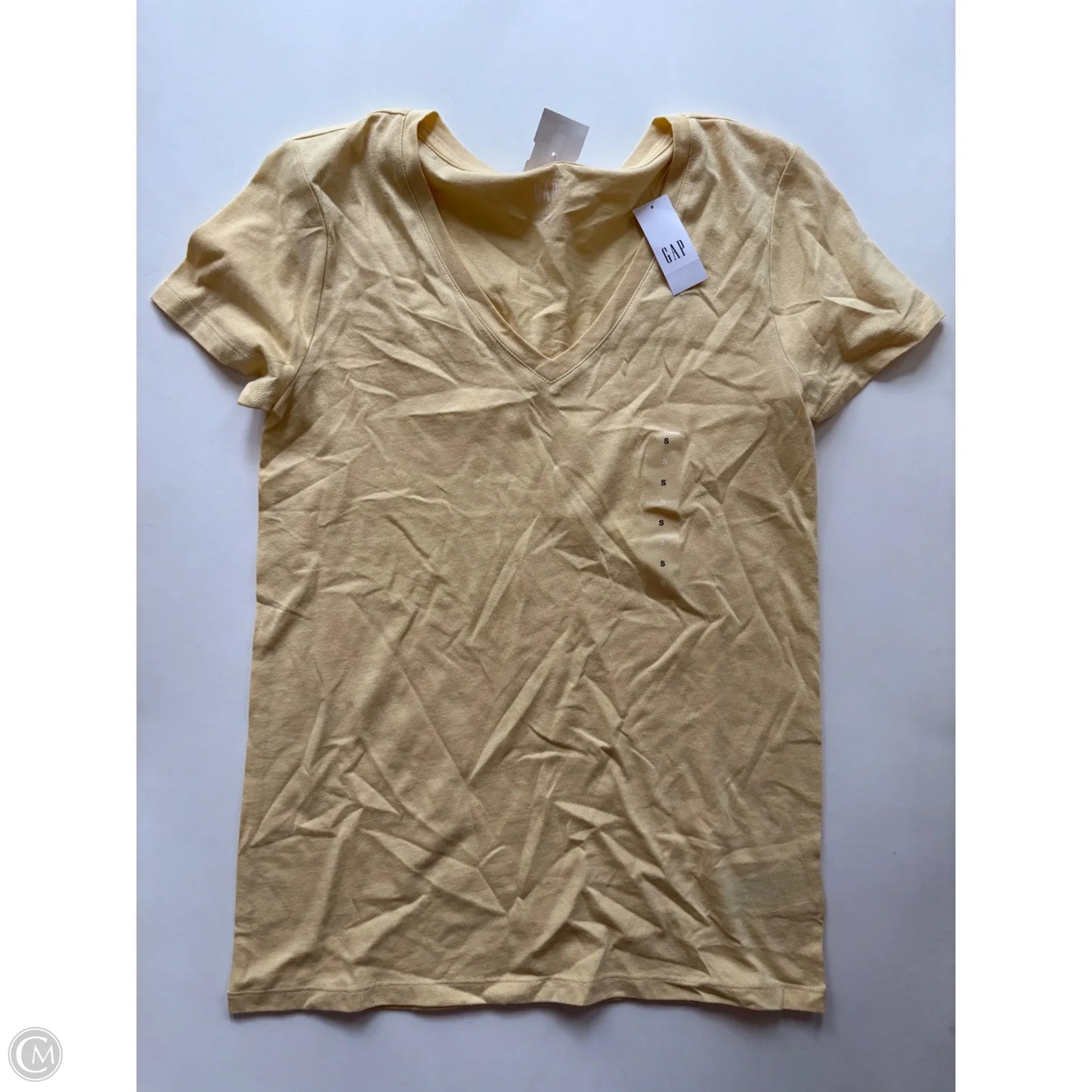 Top Short Sleeve By Gap In Yellow, Size: S