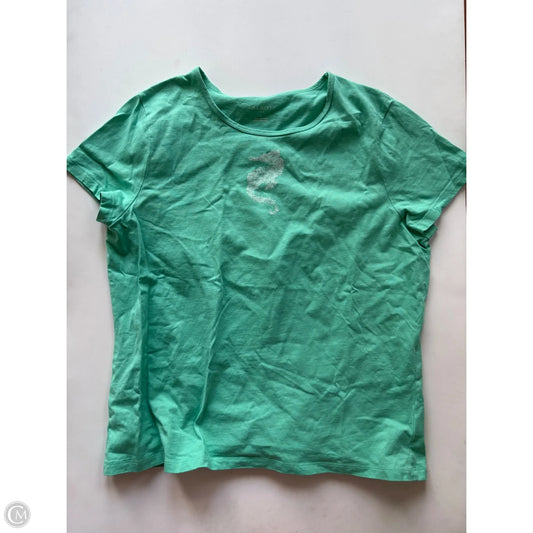 Top Short Sleeve By Talbots In Green, Size: Xl
