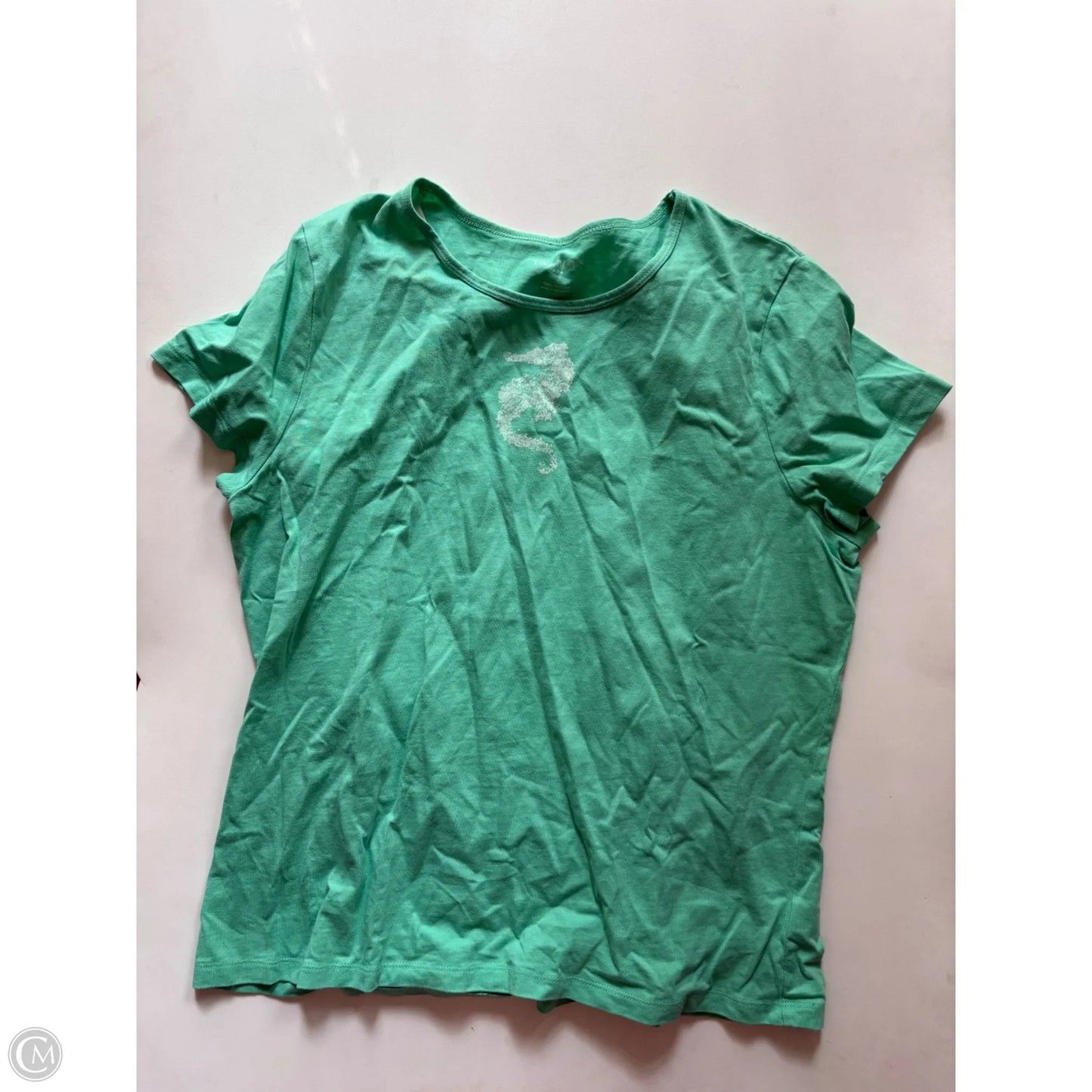 Top Short Sleeve By Talbots In Green, Size: Xl