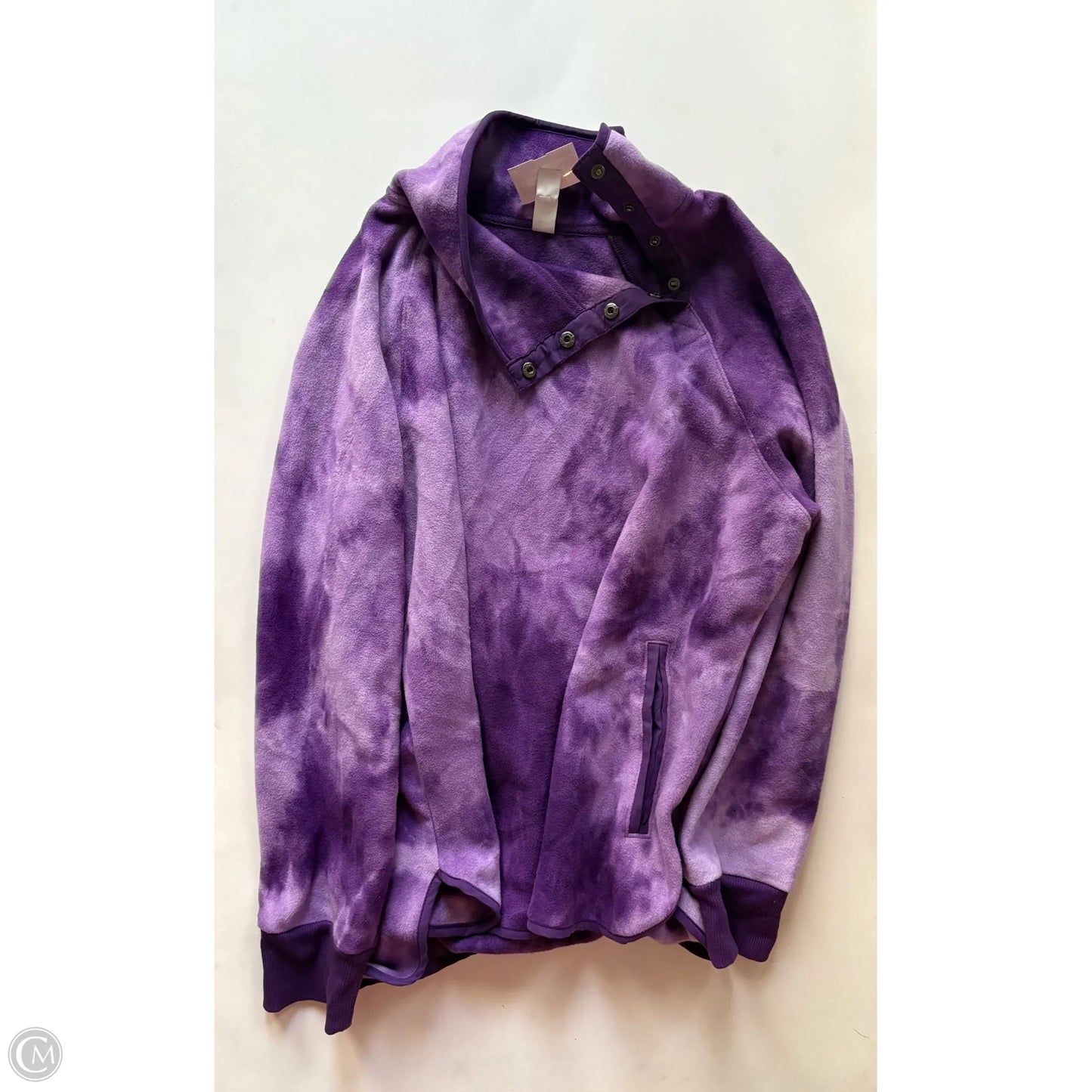 Jacket Fleece By Green Tea In Purple, Size: 2x