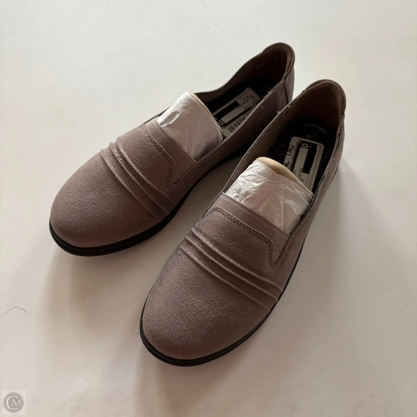 Shoes Flats By Clarks In Gold, Size: 9.5