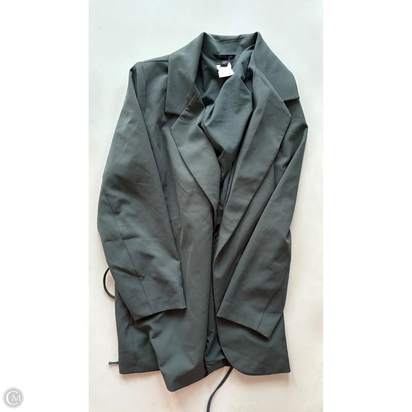 Coat Trench Coat By Athleta In Green, Size: 2x