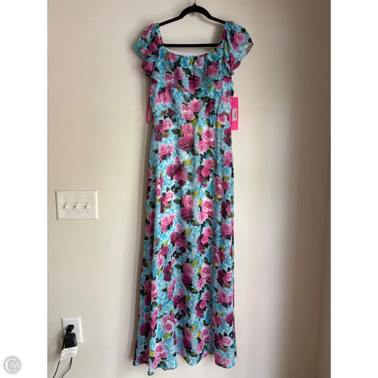 Dress Party Long By Betsey Johnson In Floral Print, Size: S