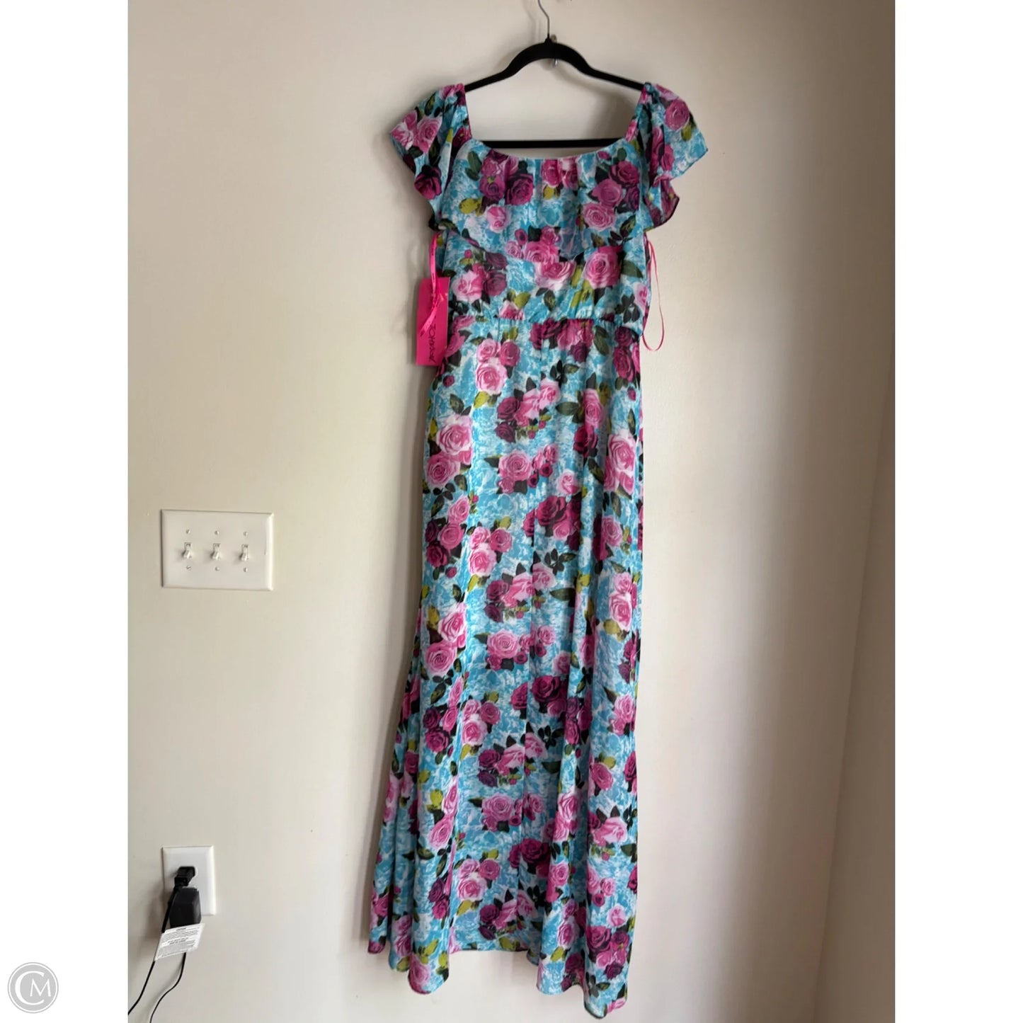 Dress Party Long By Betsey Johnson In Floral Print, Size: S