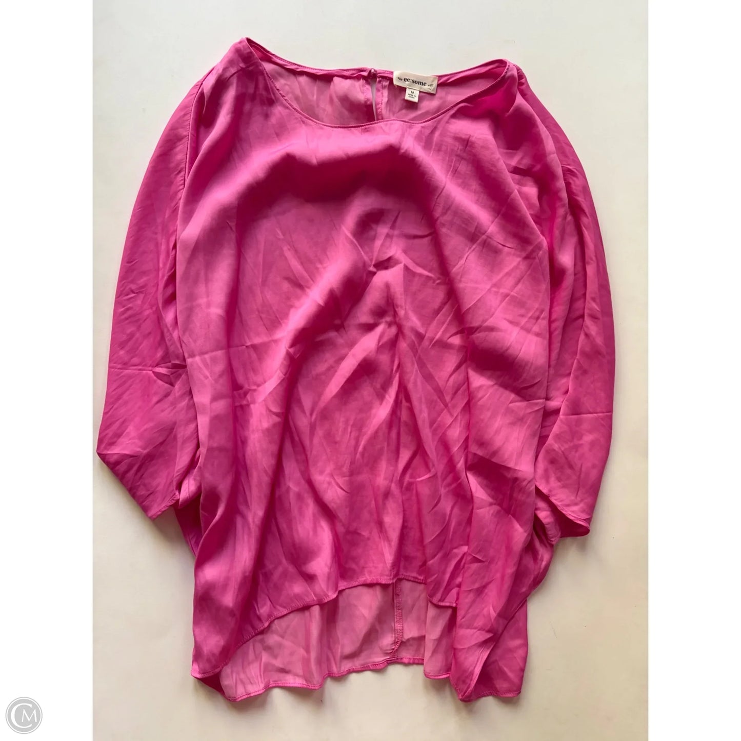 Blouse Short Sleeve By Ee Some In Pink, Size: M
