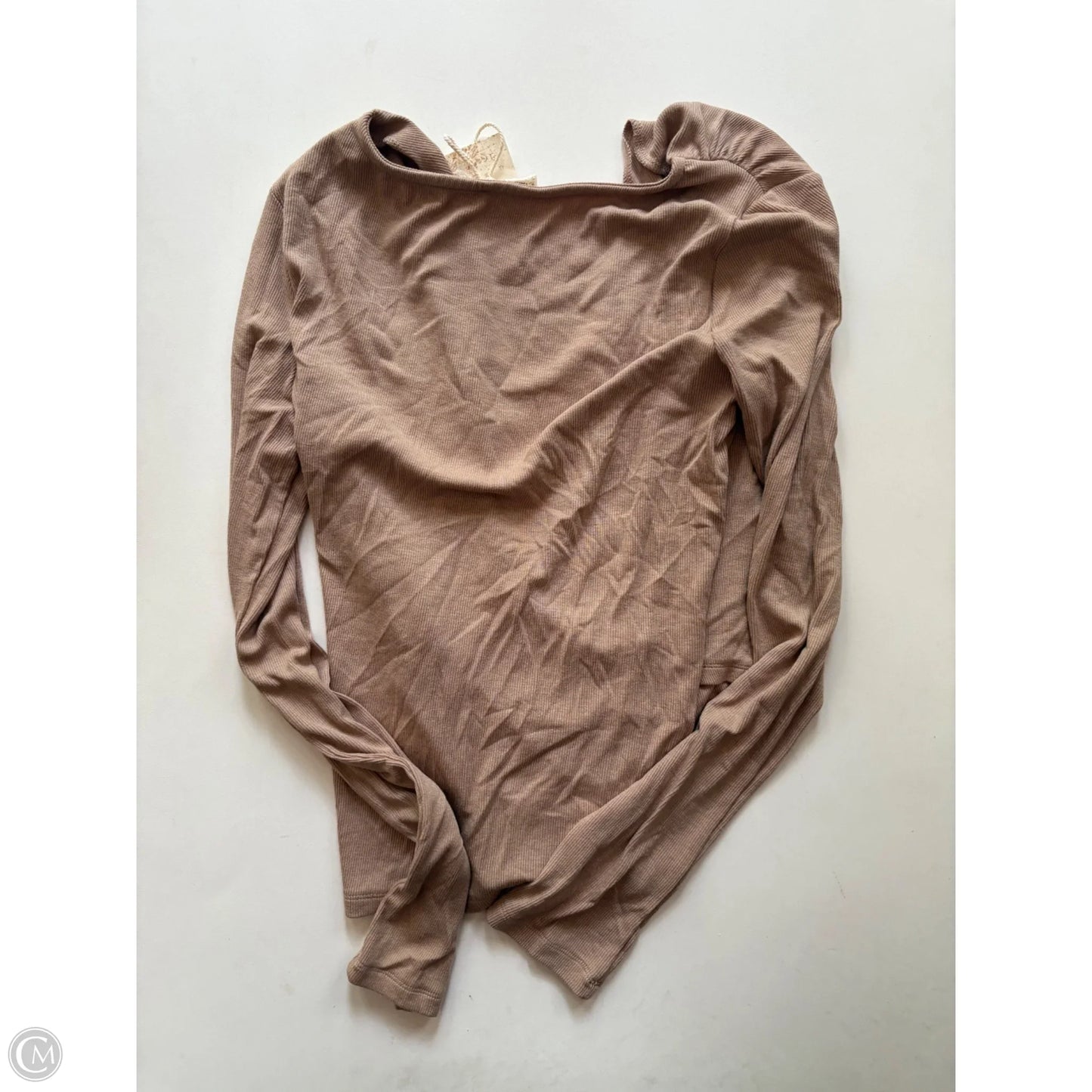 Top Long Sleeve By Hem & Thread In Brown, Size: S
